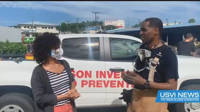 STT & STJ Fire Chief Talks on Fort Mylner Fire