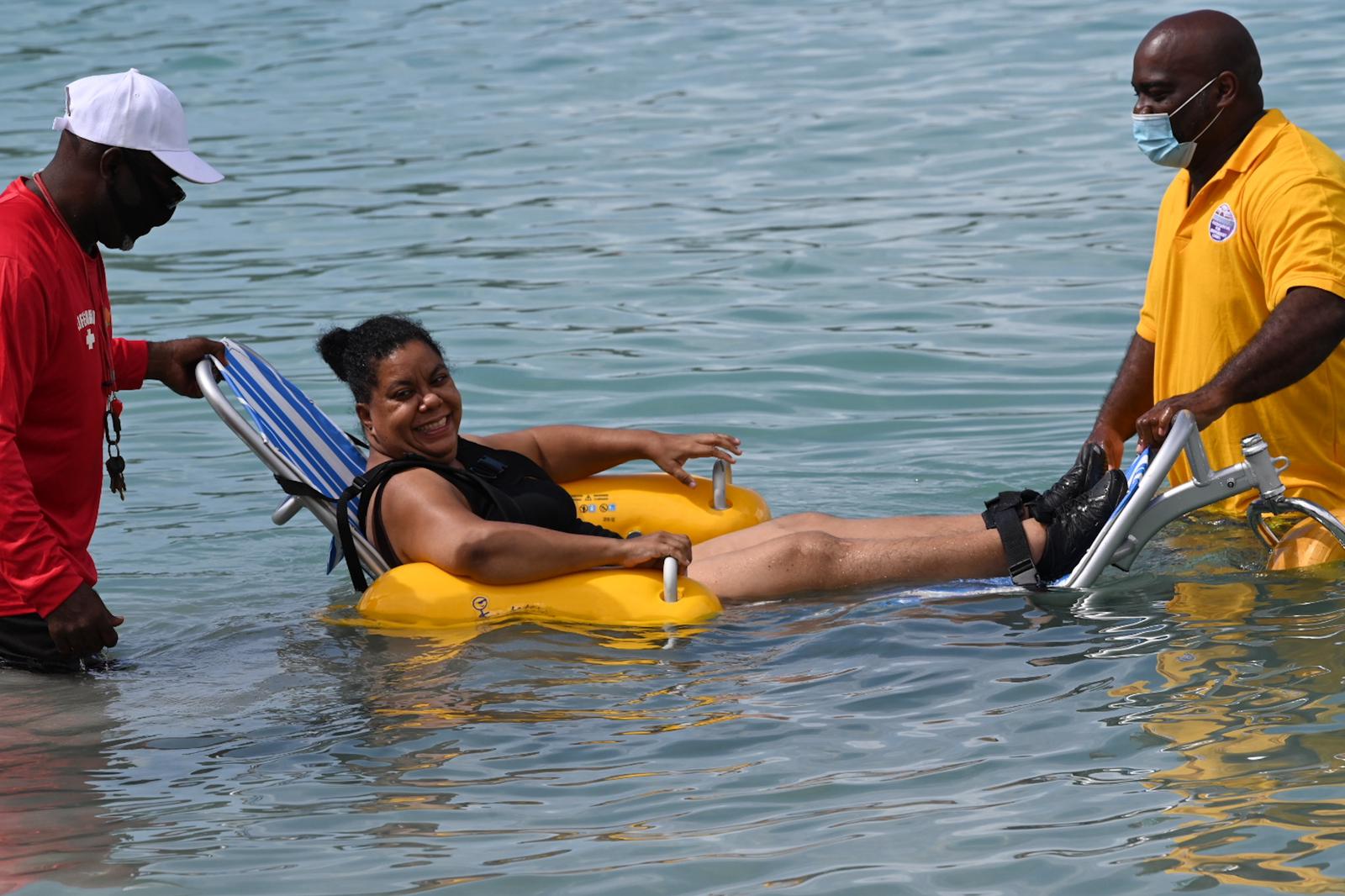 New Accessibility Aids at Magens Bay Beach