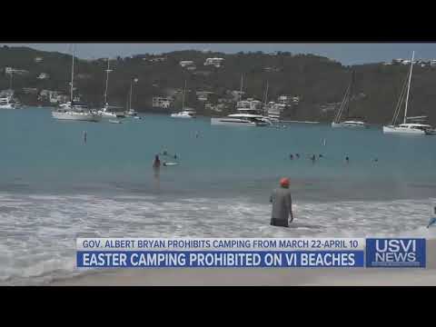 Easter Camping Prohibited on Virgin Islands Beaches