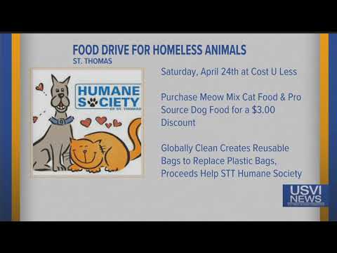 Food Drive Saturday in St. Thomas for Homeless Animals