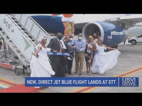 New Direct Jet Blue Flight Lands in St. Thomas