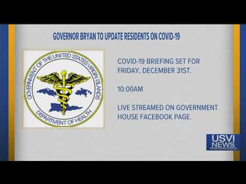 Gov. Bryan to Update USVI Residents on COVID-19 Friday Morning