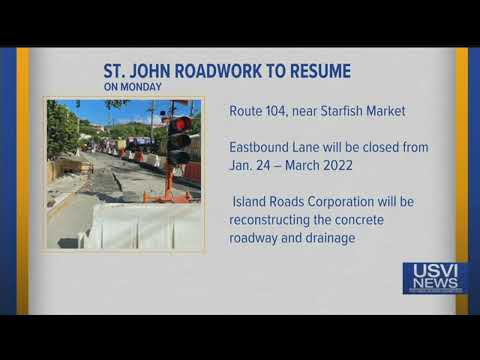 St. John Roadwork to Resume