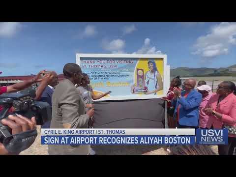 Sign at Airport Recognizes Aliyah Boston