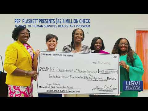 Rep. Plaskett Presents $42.4M Check for Head Start Program