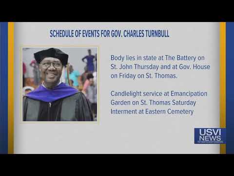 Gov. Turnbull Lies in State in St. Croix