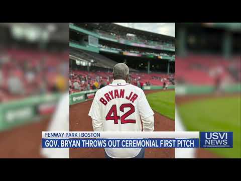 Gov. Bryan Throws out Ceremonial First Pitch at Boston Red Sox Game