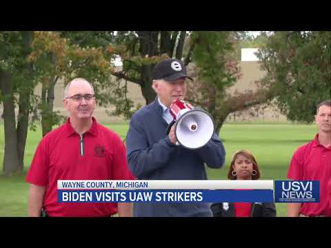 Biden, Trump Visiting with UAW Strikers