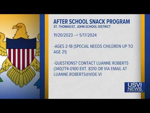 After-School Snack Program Kicks off for St. Thomas-St. John School District