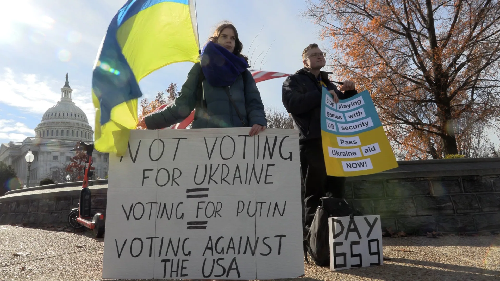 Ukraine Advocates Rally for Continued US Aid to Ukraine