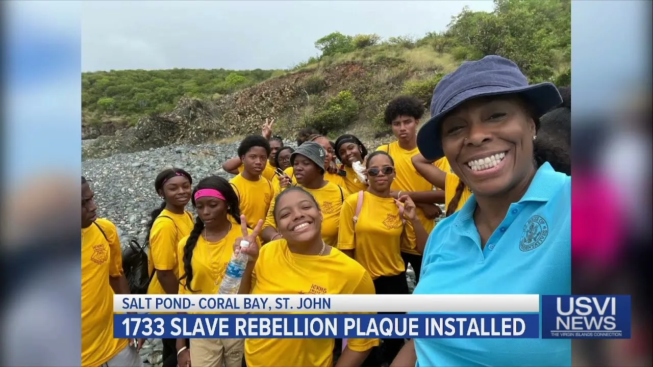 1733 Slave Rebellion Plaque Installed at Salt Pond in Coral Bay, St. John