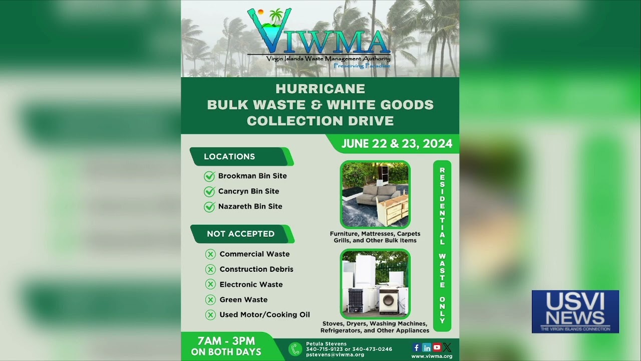 Hurricane Bulk Waste, White Goods Collection Drive Coming up this Weekend
