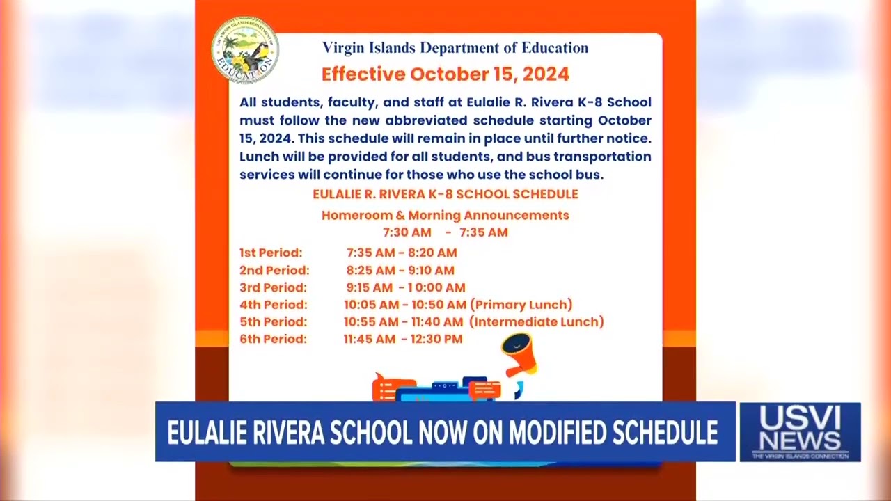 Eulalie Rivera K-8 School Now on Modified Schedule Due to Heatwave