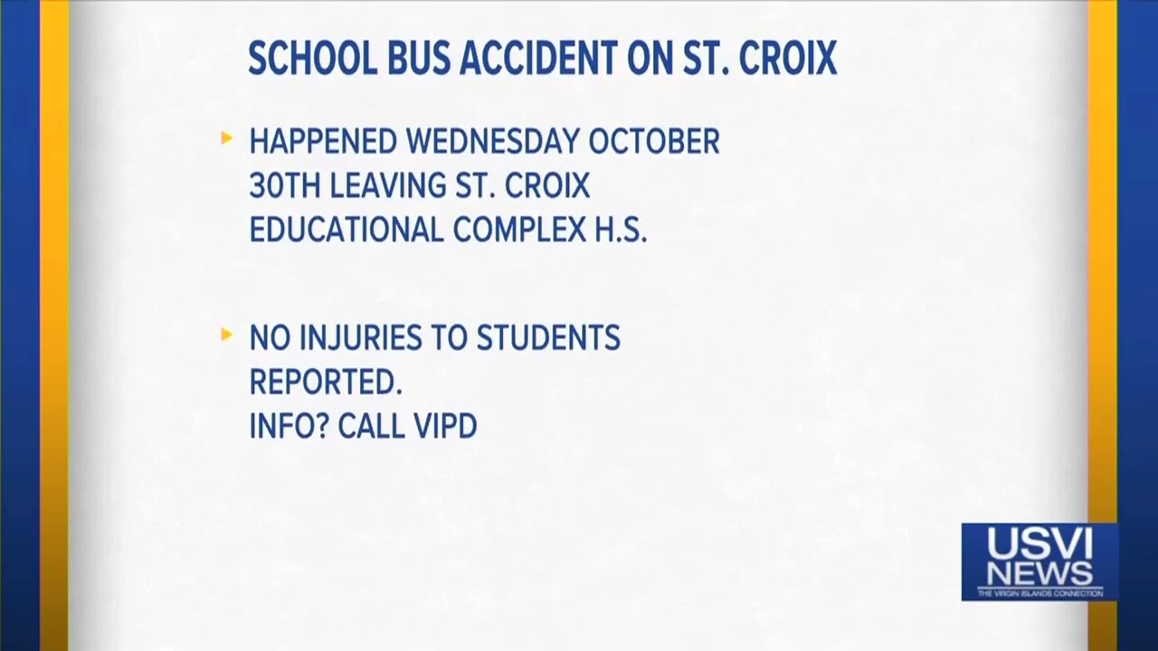 School Bus Involved in Crash on St. Croix