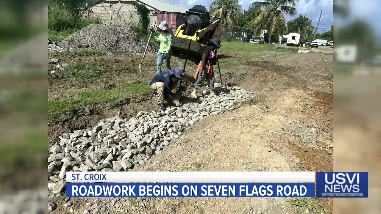 Roadwork Starts on Seven Flags Rd. on St. Croix