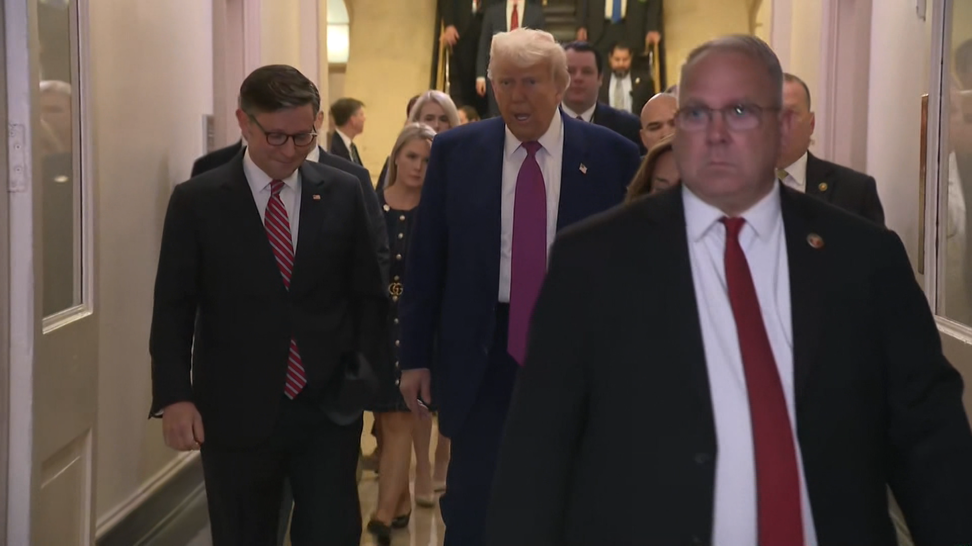 Trump Visits Capitol Hill, Encourages Republicans to Back ‘Mega Bill’ Ahead of Key Vote