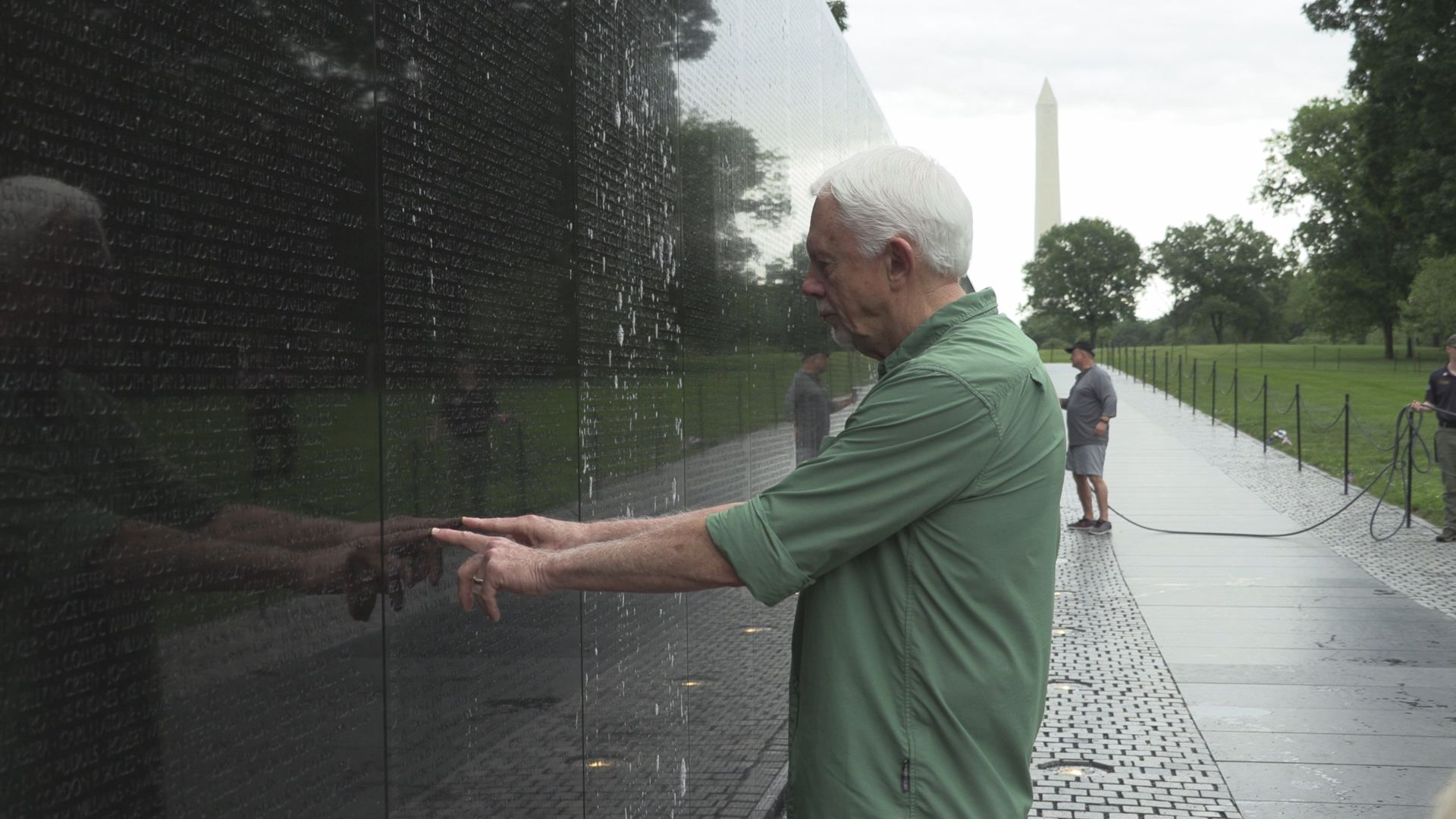 Congressional Veterans Clean Vietnam Veterans Memorial Wall